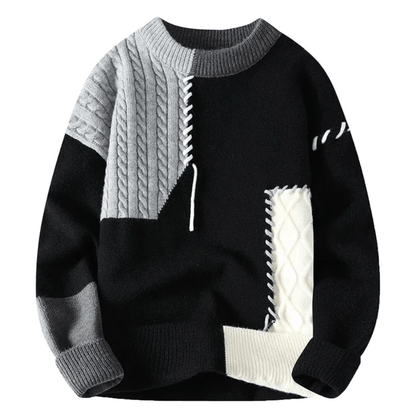 Casper | Sweater med patchwork-design til mænd